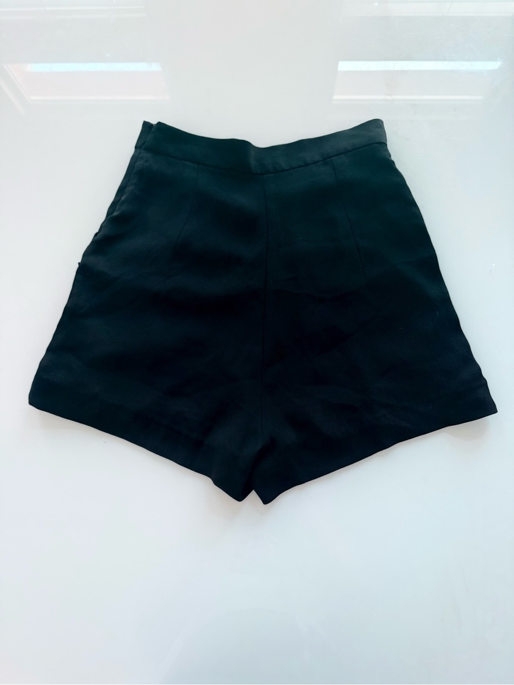 New! Sandro Paris Luiza Black Ruched Draped Skort Shorts FR 36 / US 4 - Picture 4 of 8